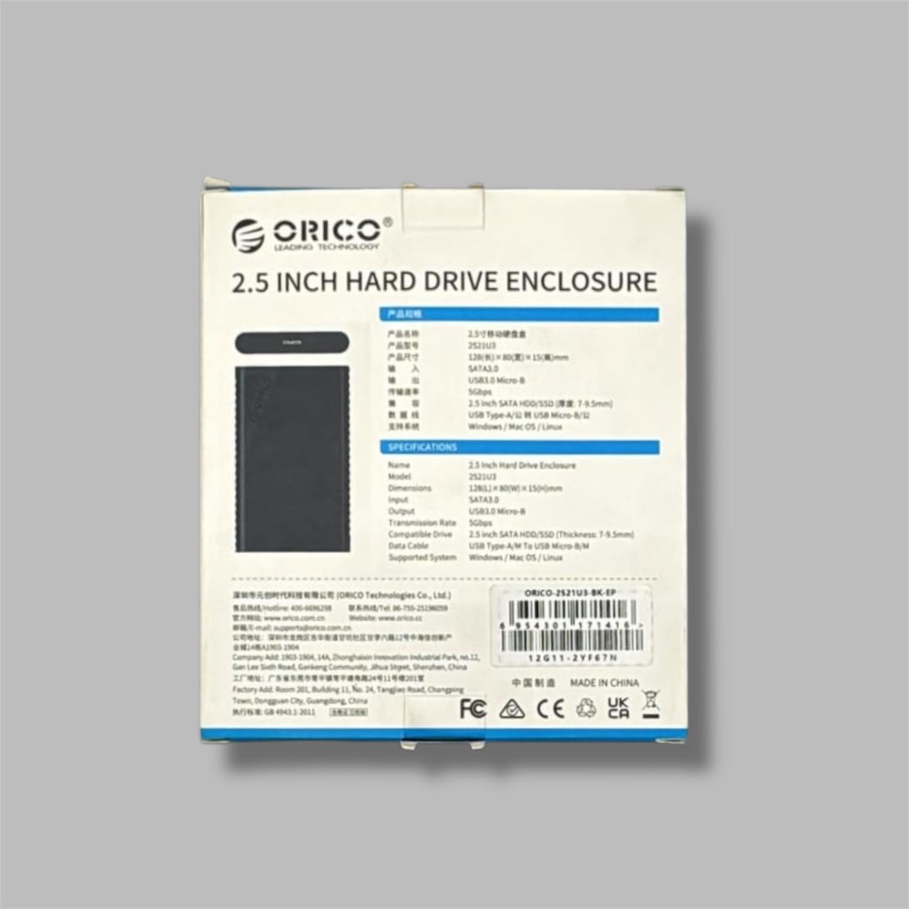 Orico 2.5" hard drive enclosure